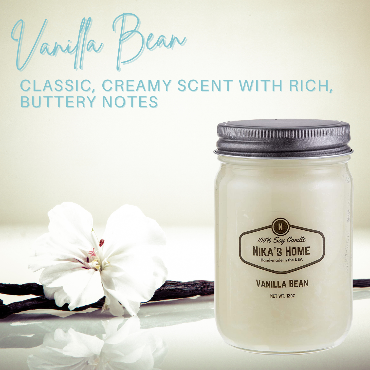 Vanilla Scented Soy Candle by Lumaness